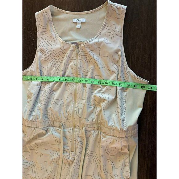 FLX Tank Dress/Skort With Built-In Shorts Sage Topography Size XL - Picture 4 of 10